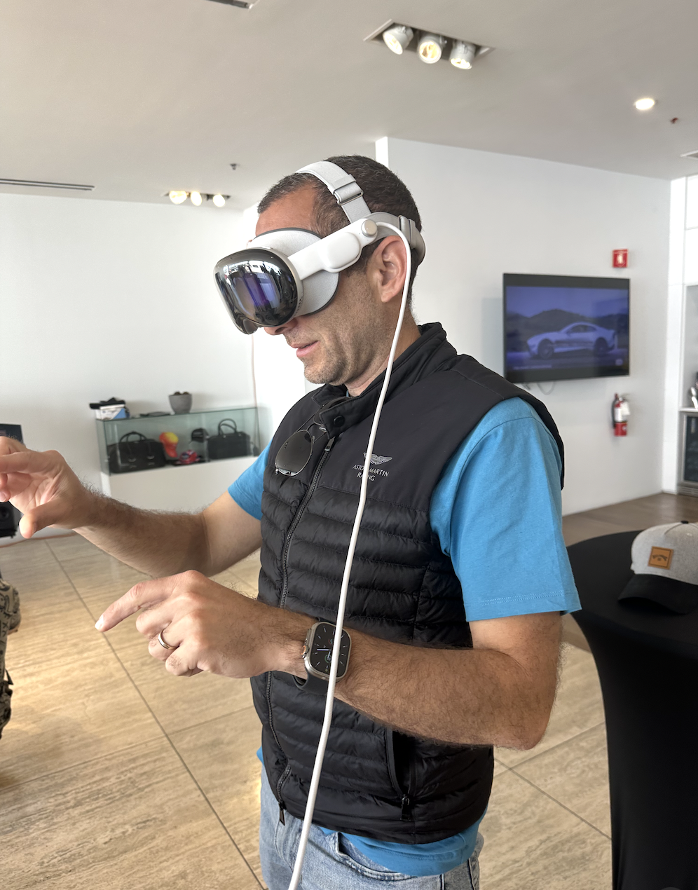 Prakshal Jain showcasing Chimera at F1 Watch Party | Aston Martin Los Gatos